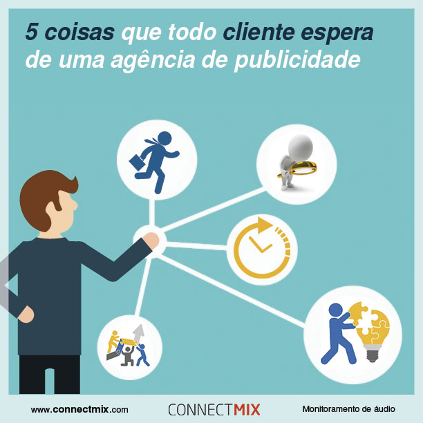 Connectmix apresenta 5 coisas que todo o cliente espera de uma agência de publicidade